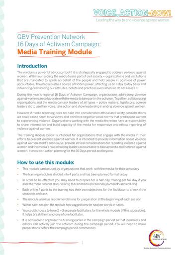 Media Training Module